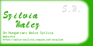 szilvia walcz business card